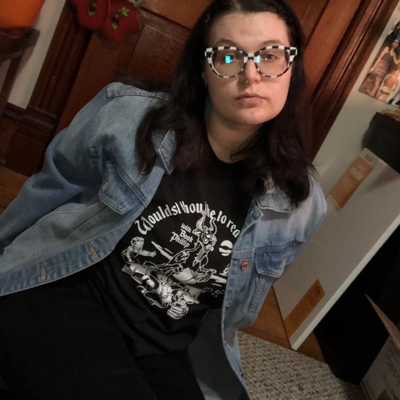 light wash jean jacket with nasa patch 🪐✨ - Picture 9 of 9